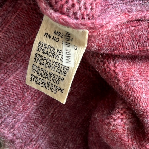 FRNCH Paris Noelia Puff-Sleeve Fuzzy Sweater Bordeaux Size Small - Picture 4 of 6